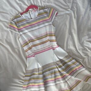 Ted Baker Multicolor Dress with Pink Accents